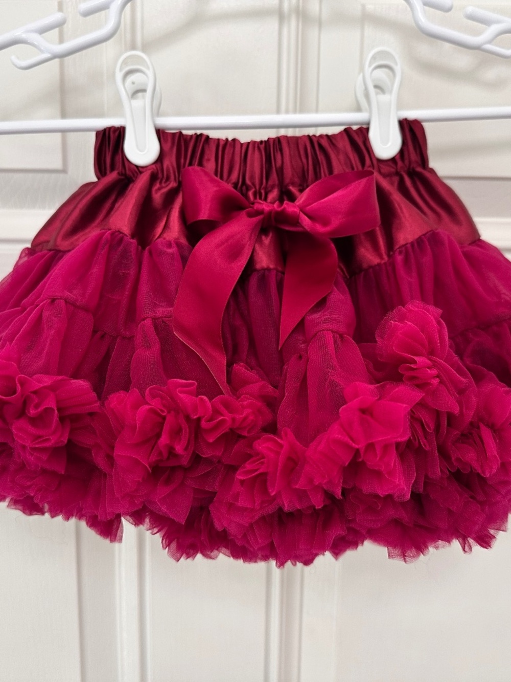 Adorable Fluffy Tulle Tutu Skirt with Satin Bow